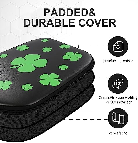 Pickleball Paddle Cover 11.8" L x 9" W American Flag Eagle PatternPU Leather Perfect for Pickleball Players Protection_f