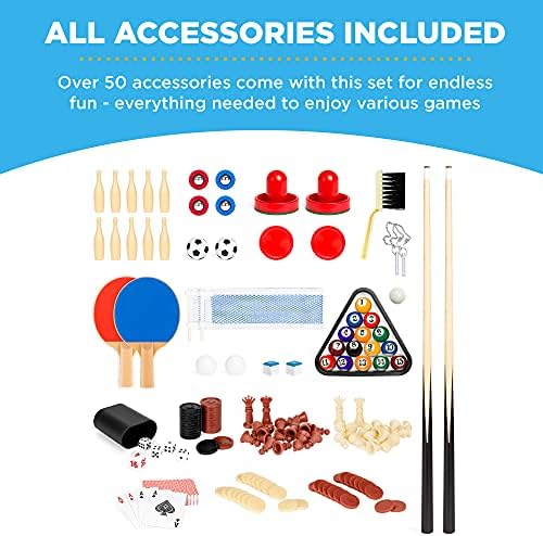 Best Choice Products 10-in-1 Combo Game Table Set for Home & Game RoomFriends & Family2x4ftHockey, Foosball, Pool, Shuff