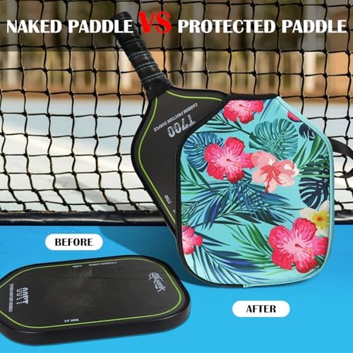 Neoprene Paddle Cover for Pickleball Racket, Durable Zipper Protection, 11.8" * 9.05" Soft Pickleball Paddle Sleeve | Z