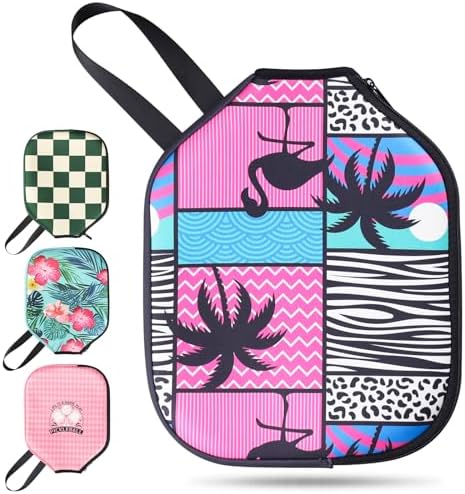 Neoprene Paddle Cover for Pickleball Racket, Durable Zipper Protection, 11.8" * 9.05" Soft Pickleball Paddle Sleeve | Z