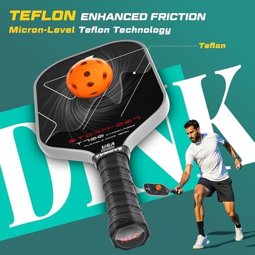 Pickleball Paddle T700 Raw Carbon Fiber Surface 16mm STR-Core Power Polymer Core Premium Pickle Ball Racket USAPA Approv