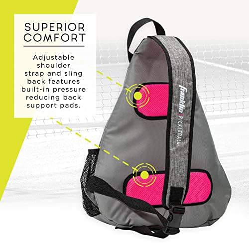 Franklin Sports Pickleball Bags - Sling Bag Backpack for Gear + Equipment - Perfect for Men + Women - Holds Paddles, Bal
