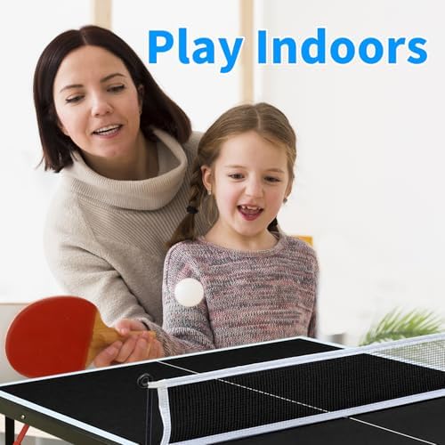 Table Tennis Table Foldable MDF Multi-Use, |5FT/6FT/9FT for Kid Teenager Adult