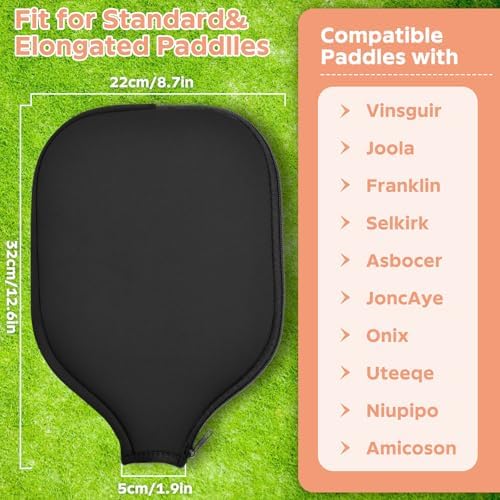 Pickleball Paddle Covers Universal Case Size - Durable Neoprene Paddle Cover, Paddle Storage Bag for Most USAPA Standard