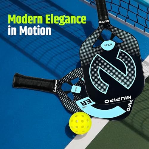 USAPA Approved Graphite Carbon Fiber Pickleball Paddles Set of 4 for Men Women, Polypropylene Honeycomb Core, Cushion |7