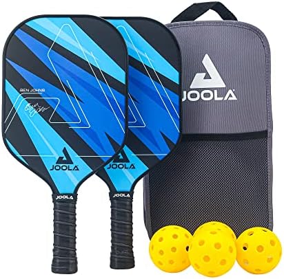 JOOLA Pickleball Paddles Set of 2 - Lightweight, Durable, Beginner-Friendly - Set Includes Balls & Bag - USAP Approved