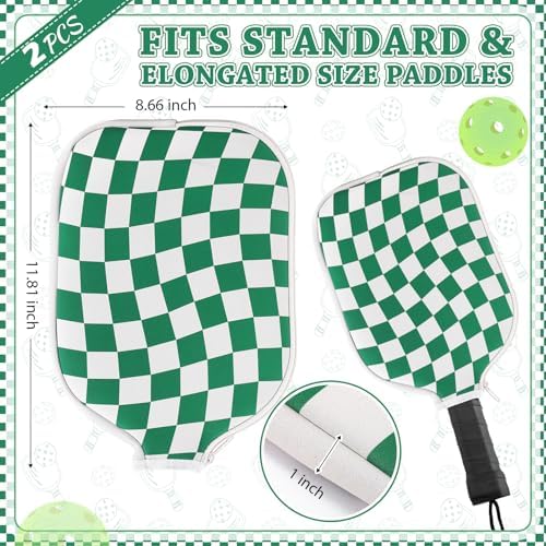 Pickleball Paddle Cover Neoprene Racket Sleeve with Zipper Compatibility Men Women