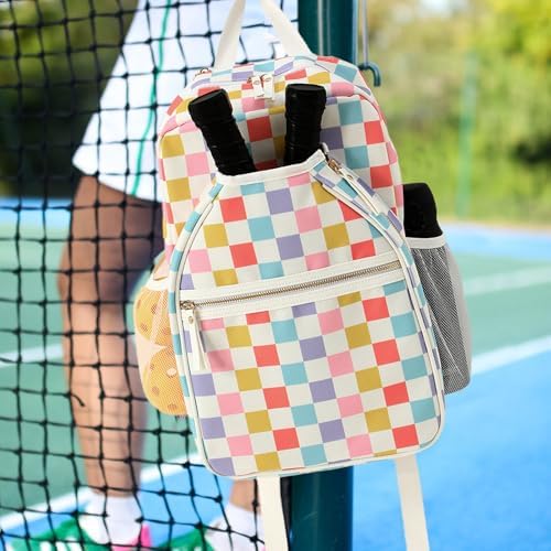 DYSHAYEN Pickleball Backpack for Women, Pickle Ball Paddle Bag Fits 2 Paddles, Perfect Hydration Backpack for Women Pick