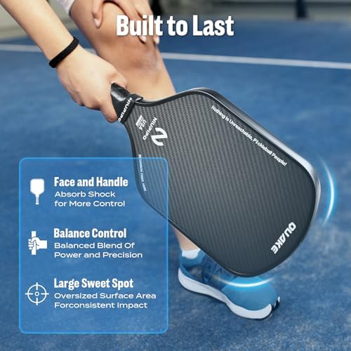 USAPA Approved Graphite Carbon Fiber Pickleball Paddles Set of 4 for Men Women, Polypropylene Honeycomb Core, Cushion |7