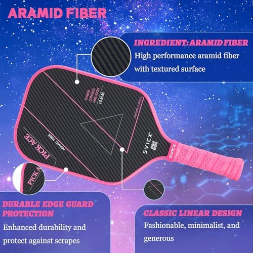 Pickleball Paddles Set of 2, Professional Carbon Fiber, Superior Control and Strong Power, USAPA Approved Pickleball Pad