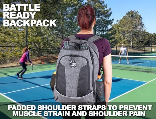 Pickleball Backpack Men Women Flight Level Fits 4 Paddles Shoe Compartment Fence Hook Storage Pockets Water Bottles Pick