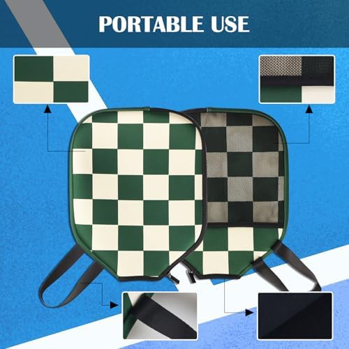 Neoprene Paddle Cover for Pickleball Racket, Durable Zipper Protection, 11.8" * 9.05" Soft Pickleball Paddle Sleeve | Z