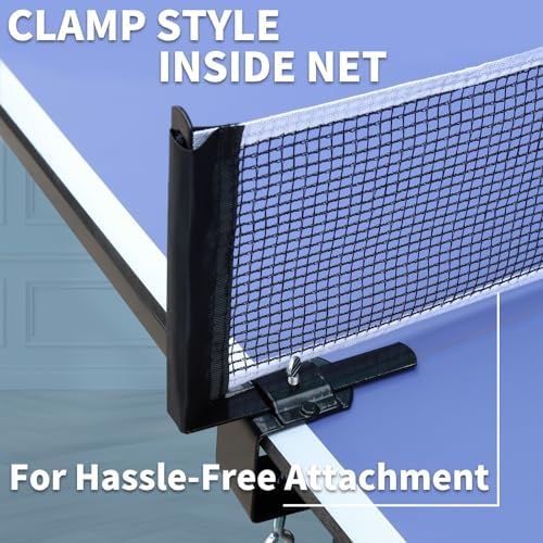 Professional Foldable Table Tennis Table for Indoor Play | 8FT 9FT Single Player Table Tennis Setup with Net and Posts