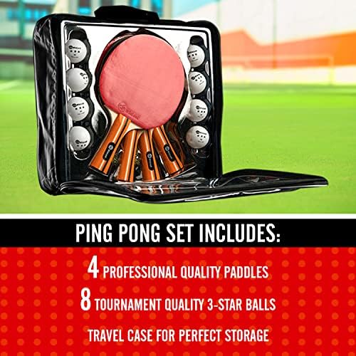 JP WinLook Portable Table Tennis Paddle Set for Indoor & Outdoor Games JP WinLook Premium Table Tennis Racket Player S