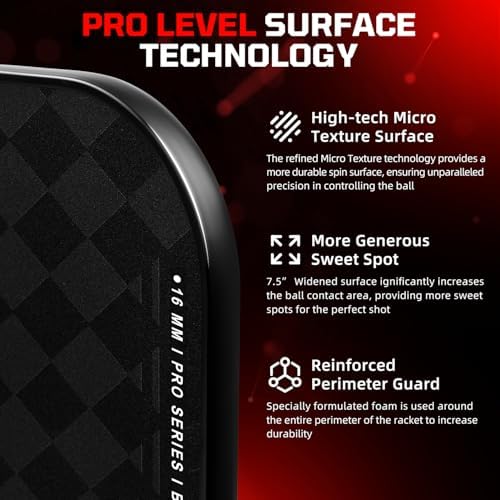 Pickleball Paddles USAPA Approved Lightweight with 4 Balls Traction and Stability California Designed Recycled Material