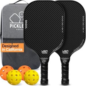 Pickleball Paddles USAPA Approved Lightweight with 4 Balls Traction and Stability California Designed Recycled Material