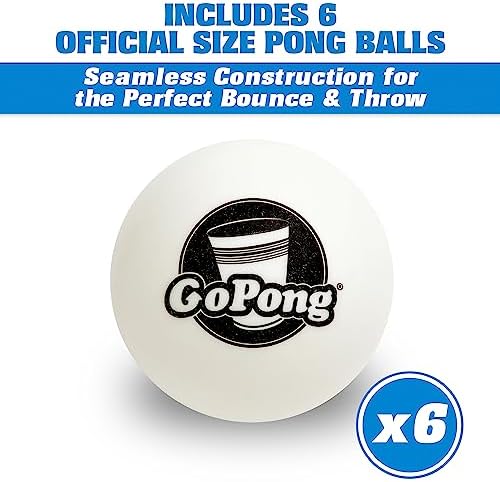 GoPong 8 Foot Portable Beer Pong Tables for Tailgate Parties and Barbecue BBQ (Black, Football, American Flag, or Custom