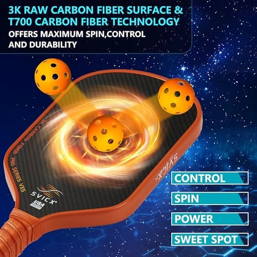 Pickleball Paddles Set of 2, Professional Carbon Fiber, Superior Control and Strong Power, USAPA Approved Pickleball Pad