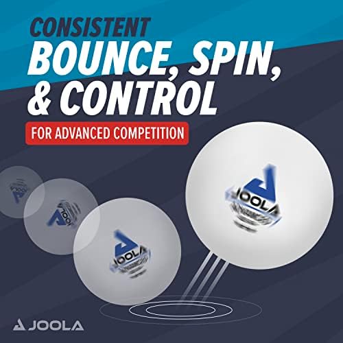 JOOLA Training 3 Star Table Tennis Balls - Regulation 40+mm - For Competition and Recreational Play - Fun as a Cat Toy