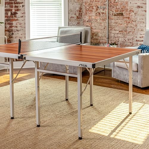 Stiga Space Saver Compact Ping Pong Table Separate Table Halves Regulation Height No Assembly Required