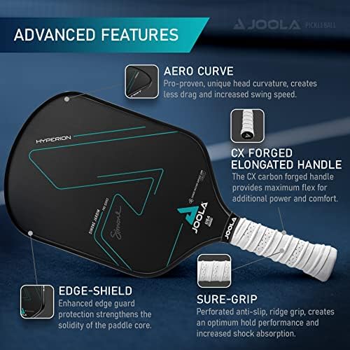 JOOLA Professional Pickleball Paddles – Raw Carbon Fiber Surface – USAP Approved – Built for Spin, Speed & Control – Hyp