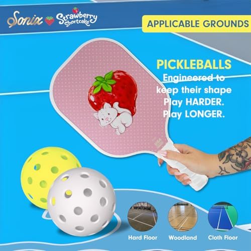 Sonix USAPA Approved Pickleball Paddles Set of 2 for Adults | Fiberglass Surface Pickleball Set with 2 Rackets, 4 Balls,