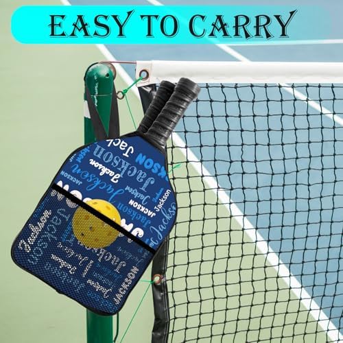 Custom Photo Text Logo Pickleball Paddle Cover for Personalized Protection | Pickleball Racket Case with Photo Logo and
