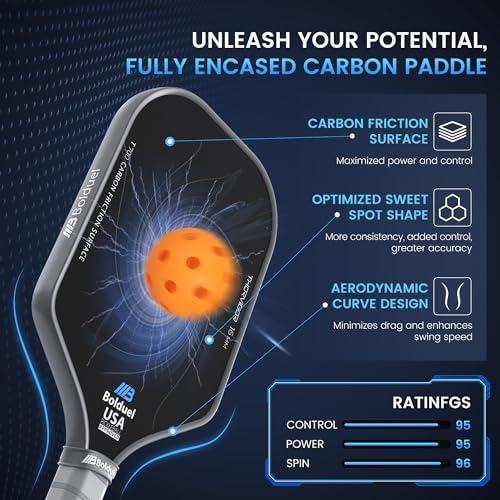 USAPA Approved Carbon Fiber Pickleball Paddles for Aggressive Players USAPA Approved Carbon Fiber Pickleball Paddles wit