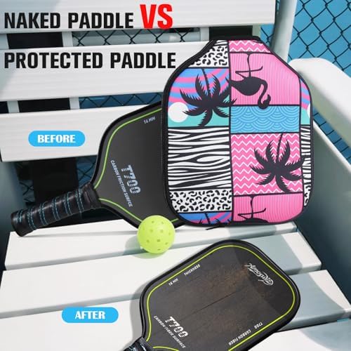 Neoprene Paddle Cover for Pickleball Racket, Durable Zipper Protection, 11.8" * 9.05" Soft Pickleball Paddle Sleeve | Z