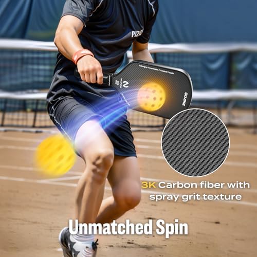 USAPA Approved Graphite Carbon Fiber Pickleball Paddles Set of 4 for Men Women, Polypropylene Honeycomb Core, Cushion |7