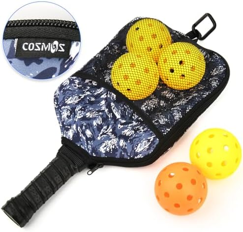 Cosmos Pickleball Paddle Cover Bag Fence Hook Pickleball Equipment Storage Carrying Cosmos 2 Pcs Pickleball Paddle Case