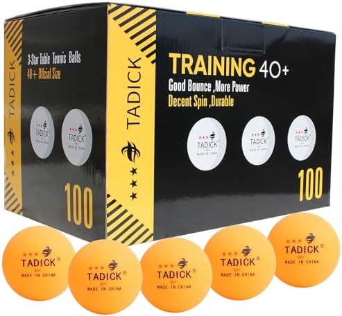 Table Tennis Balls 100 Count 40mm 3-Star Nice Storage Box Indoor Outdoor