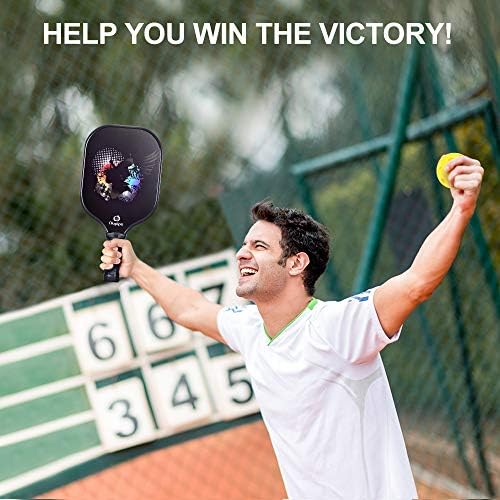 USAPA Approved Graphite Carbon Fiber Pickleball Paddles Set of 4 for Men Women, Polypropylene Honeycomb Core, Cushion |7