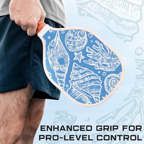 USAPA Approved Graphite Carbon Fiber Pickleball Paddles Set of 4 for Men Women, Polypropylene Honeycomb Core, Cushion |7