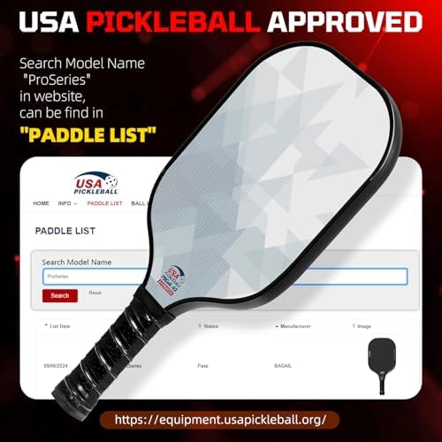 Pickleball Paddles USAPA Approved Lightweight with 4 Balls Traction and Stability California Designed Recycled Material
