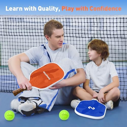 USAPA Approved Graphite Carbon Fiber Pickleball Paddles Set of 4 for Men Women, Polypropylene Honeycomb Core, Cushion |7