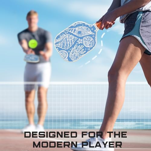 USAPA Approved Graphite Carbon Fiber Pickleball Paddles Set of 4 for Men Women, Polypropylene Honeycomb Core, Cushion |7