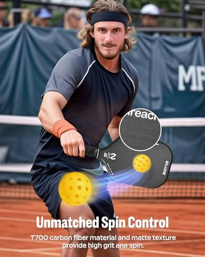 USAPA Approved Graphite Carbon Fiber Pickleball Paddles Set of 4 for Men Women, Polypropylene Honeycomb Core, Cushion |7