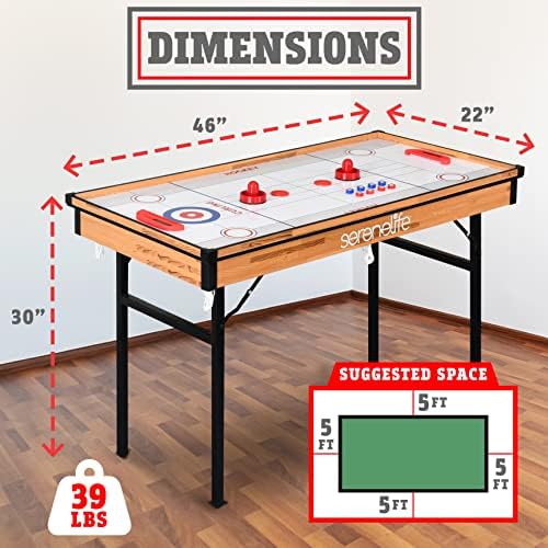SereneLife 4 in 1 Multi Game Table, Portable Sports Arcade Games, All Ages, Indoor/Outdoor