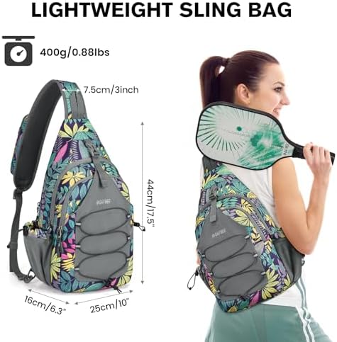 Pickleball Bag Crossbody Sling Bag Gifts for Men Women OEKO-TEX STANDARD 100 Pickleball Backpack