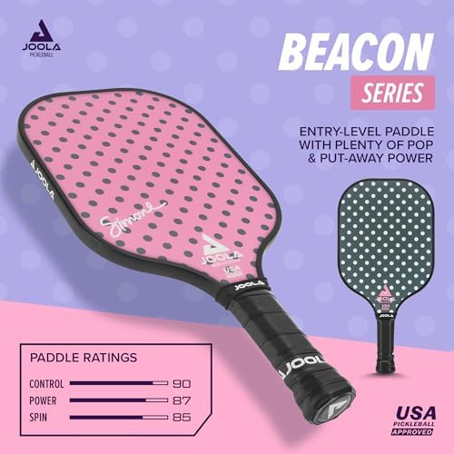JOOLA Pickleball Paddle - USAP Approved, Reinforced Fiberglass Surface & Honeycomb Polypropylene Core, Durable & Beginne