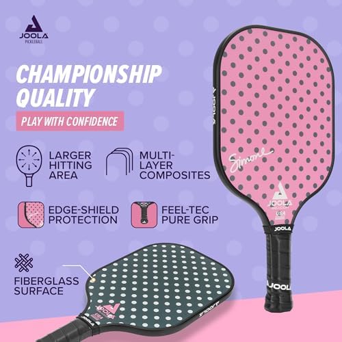 JOOLA Pickleball Paddle - USAP Approved, Reinforced Fiberglass Surface & Honeycomb Polypropylene Core, Durable & Beginne