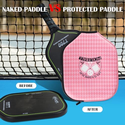 Neoprene Paddle Cover for Pickleball Racket, Durable Zipper Protection, 11.8" * 9.05" Soft Pickleball Paddle Sleeve | Z