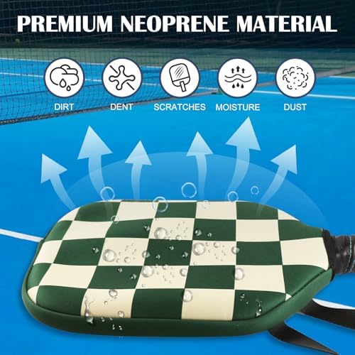 Neoprene Paddle Cover for Pickleball Racket, Durable Zipper Protection, 11.8" * 9.05" Soft Pickleball Paddle Sleeve | Z