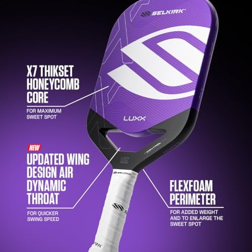 Selkirk Sport LUXX Control Pickleball Paddle | Carbon Fiber Paddles | Designed for Pickleball Enthusiasts | Enhanced Con