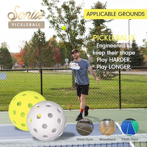 Sonix USAPA Approved Pickleball Paddles Set of 2 for Adults | Fiberglass Surface Pickleball Set with 2 Rackets, 4 Balls,