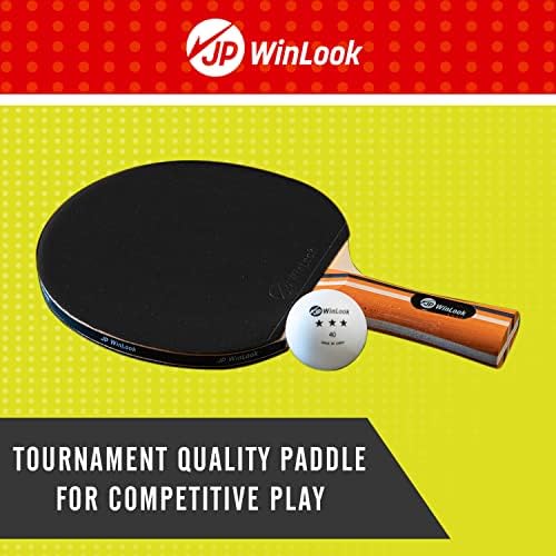 JP WinLook Table Tennis Paddle Set - Professional Case & Balls - For Indoor & Outdoor - Premium Set for Players