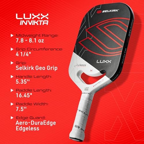 High Performance Selkirk Sport LUXX Control Pickleball Paddle for Ultimate Control and Power | Selkirk Sport LUXX Carbo