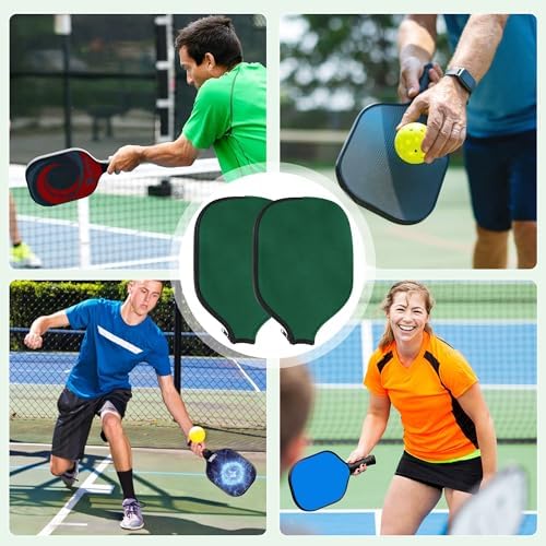 Durable Neoprene Pickleball Paddle Covers, 8.26 x 11.8 Inch Zippered Storage Bag for Pickleball Players