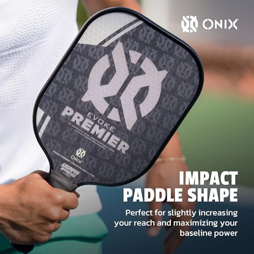 Onix Evoke Premier Professional Tournament Pickleball Paddle Composite Face Impact Paddle Shape for Elite Players in Tou